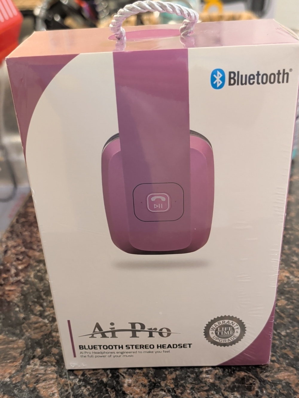 Pink Bluetooth Stereo Headset - Wireless On-Ear Headphones